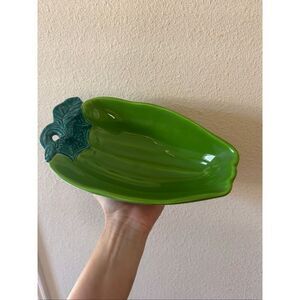 Green chile bell glossy pepper serving salsa bowl New Mexico home decor kitchen